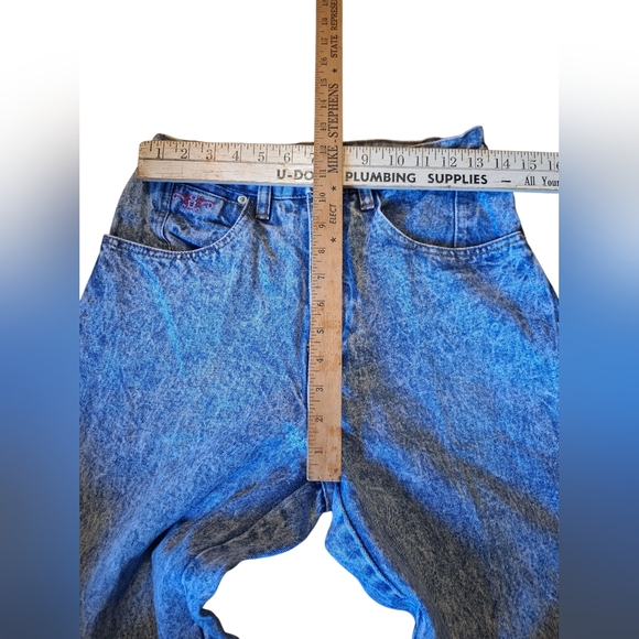 Vintage Jordache High Rise Embroidered Acid Wash Jeans Size 10 - Picture 4 of 7